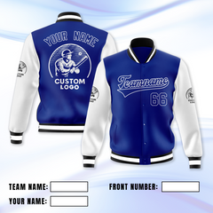 Custom Bomber Jacket Printed and Embroidered with Back Design for Work Uniform