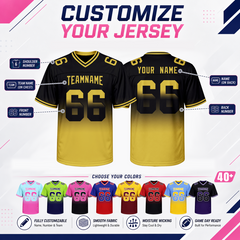 Custom Football Fan Shirt with Team Logo and Number Team Uniform