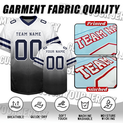 School Team Style Custom Youth Football Jersey Stitched Printed Personalization