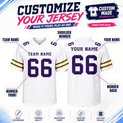 Custom Game Day Football Jersey with Team Logo and Number for Cheer Teams