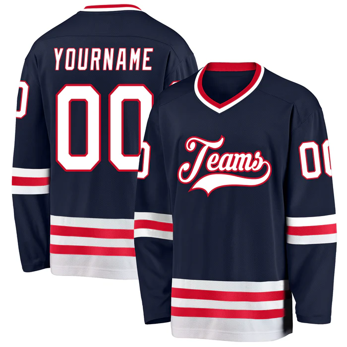 Stitched Printed Hockey Design Custom Ice Hockey Jersey with Front Team Name and Back for Teams Players Fans Men Women Youth Kids