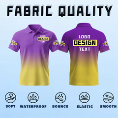 Custom Short Sleeve Printed Polo Shirt for Holiday Gift with Printed Logo Name Text