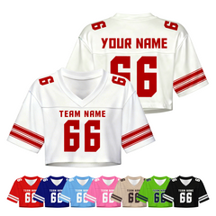 Custom Football Fan Shirt with Full Custom Design with Stitched Printed Team Logo