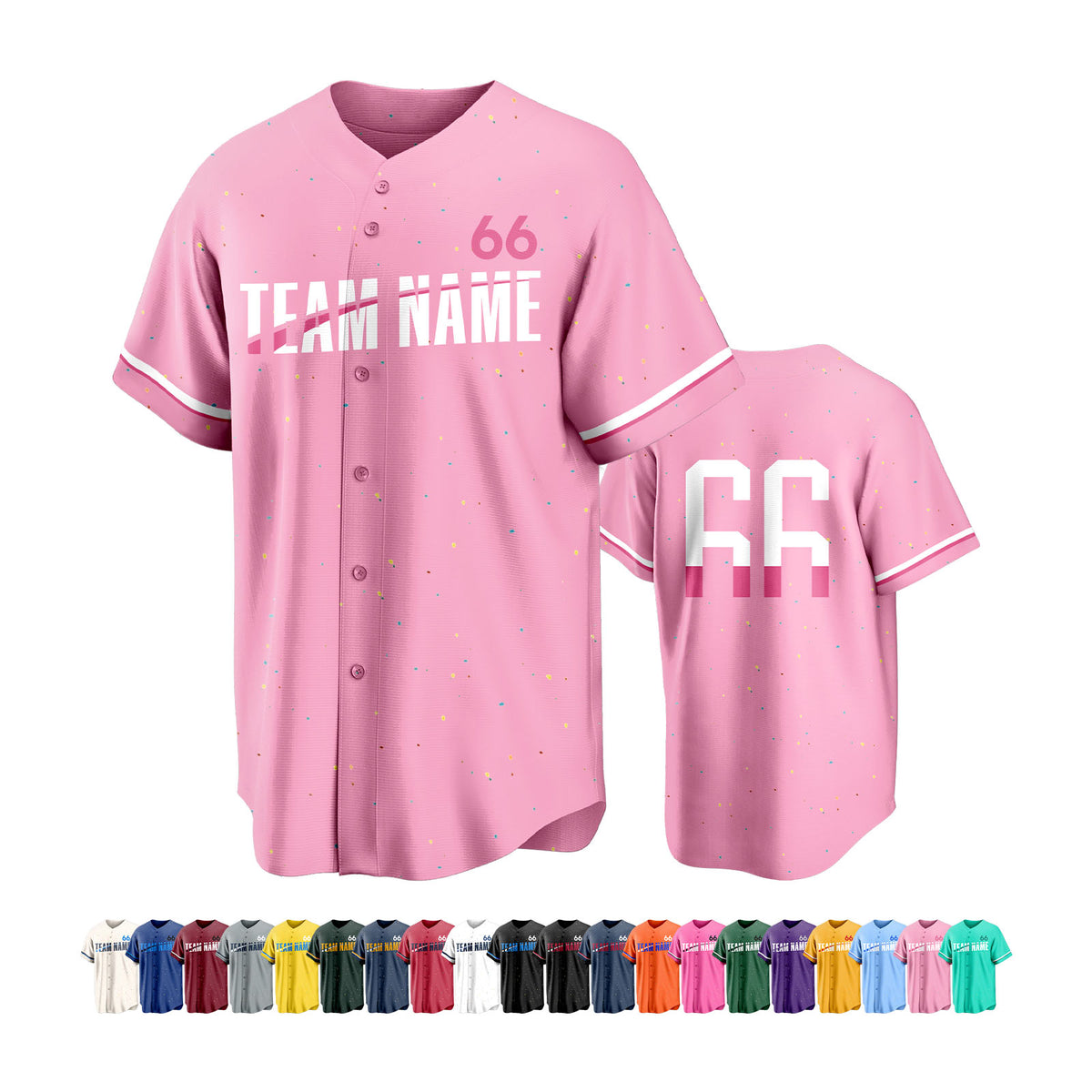 Personalized Baseball Jersey Tournament Style Embroidered Team Logo