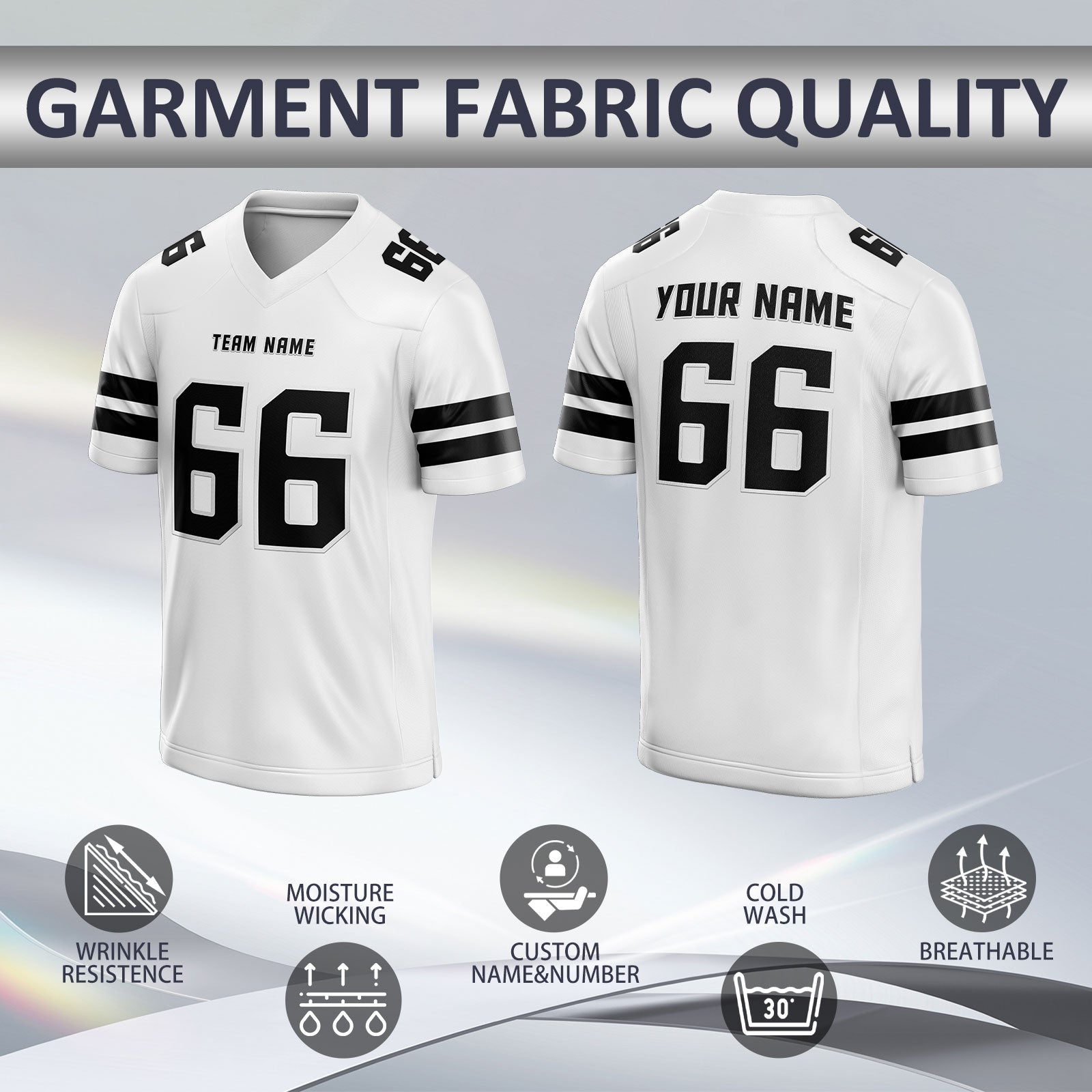 Custom Game Day Football Jersey with Personalized Name Number with Stitched Printed