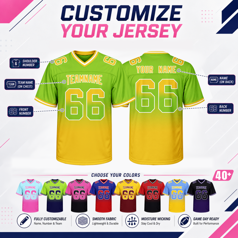 Streetwear Custom Game Day Football Jersey Stitched Printed Name Number