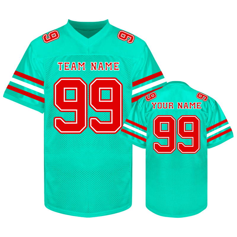 Athletic Custom Football Fan Shirt with Custom Front Text