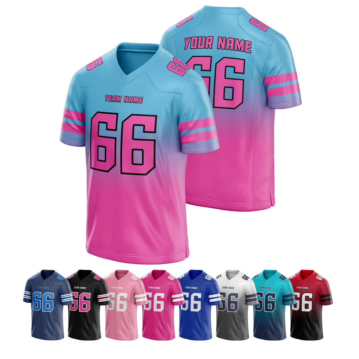 Custom Football Game Jersey Stitched Printed Team Logo for Adults and Kids