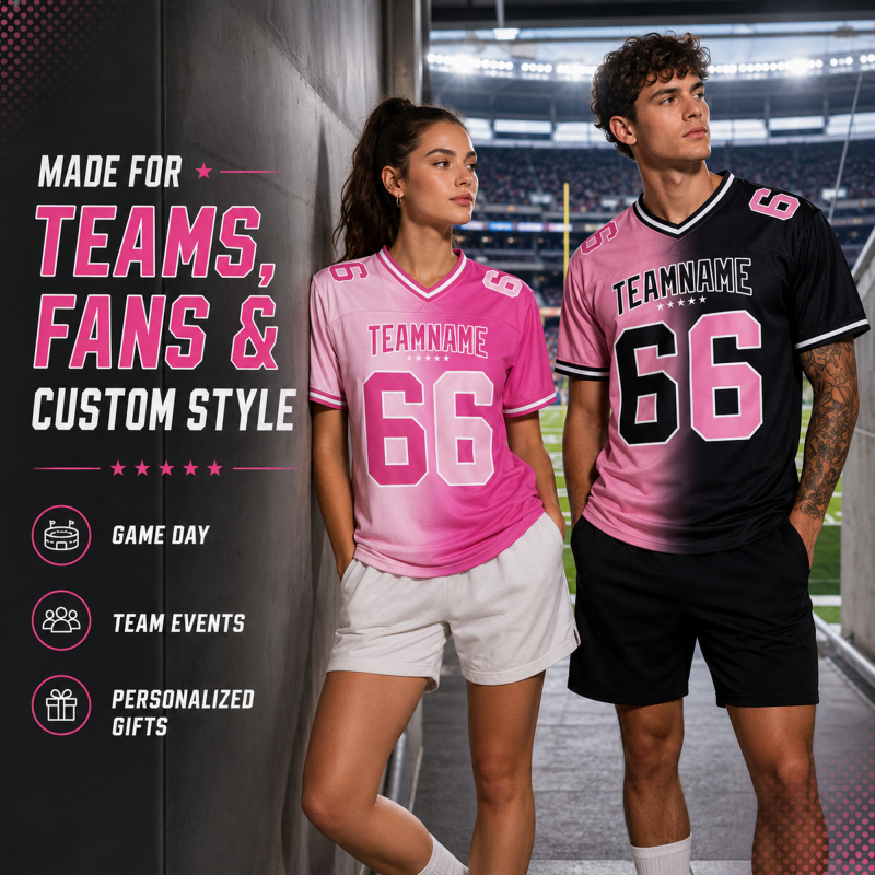 Personalized Football Team Jersey Stitched Printed Name Number for Fan Groups
