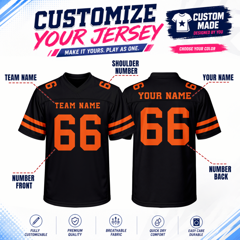 Personalized Team Football Jersey Stitched Printed Team Logo for Graduation Gift