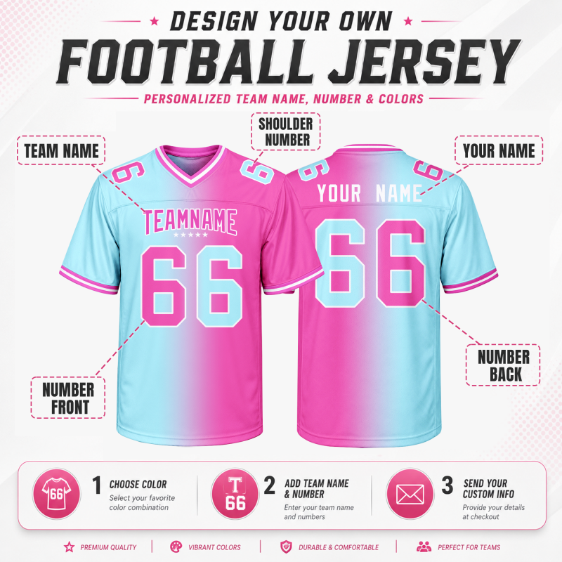 Personalized Football Jersey with Full Custom Design for Party Wear