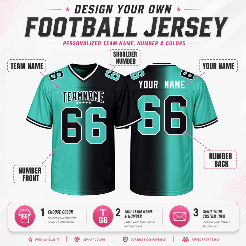 Stitched Printed Team Logo Custom Football Fan Jersey