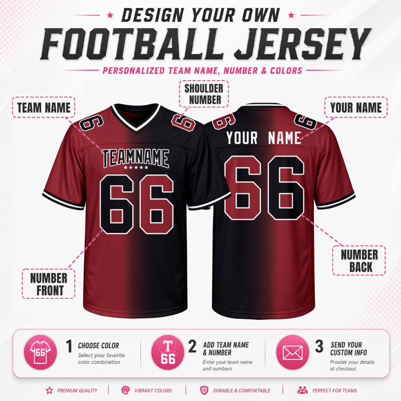 Custom Team Football Uniform Stitched Printed Team Customization for Player Gift
