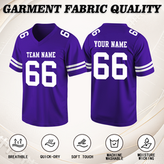 Personalized Team Football Jersey with Sleeve Number with Stitched Printed