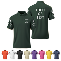 Lightweight Personalized Printed Polo Shirt Printed Design for Business Team Uniforms
