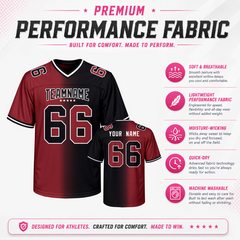 Custom Team Football Uniform Stitched Printed Team Customization for Player Gift