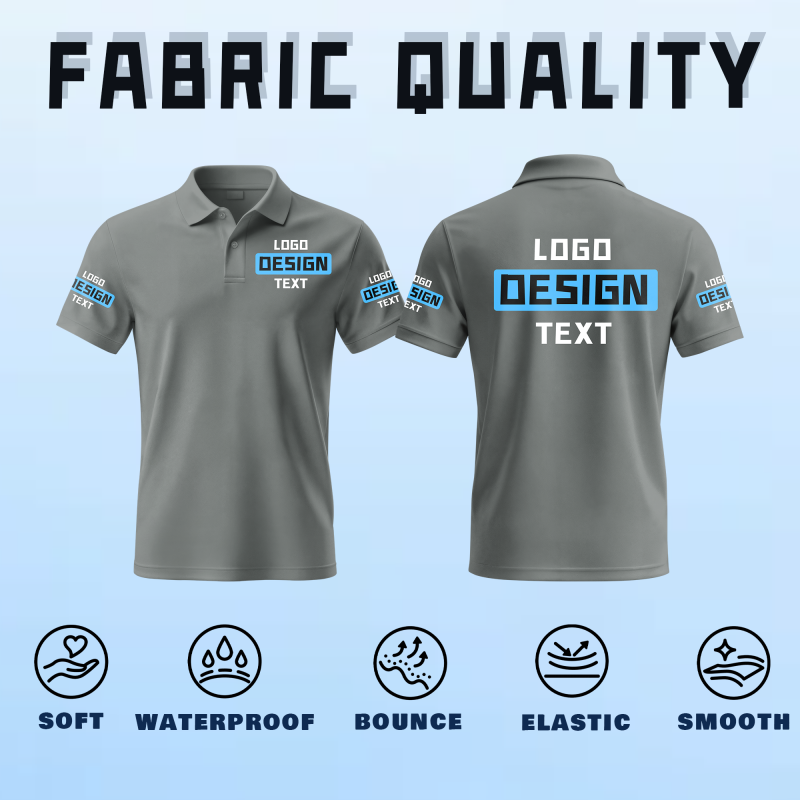 Custom Golf Printed Polo Shirt with Personalized Name and Logo for Golf Teams