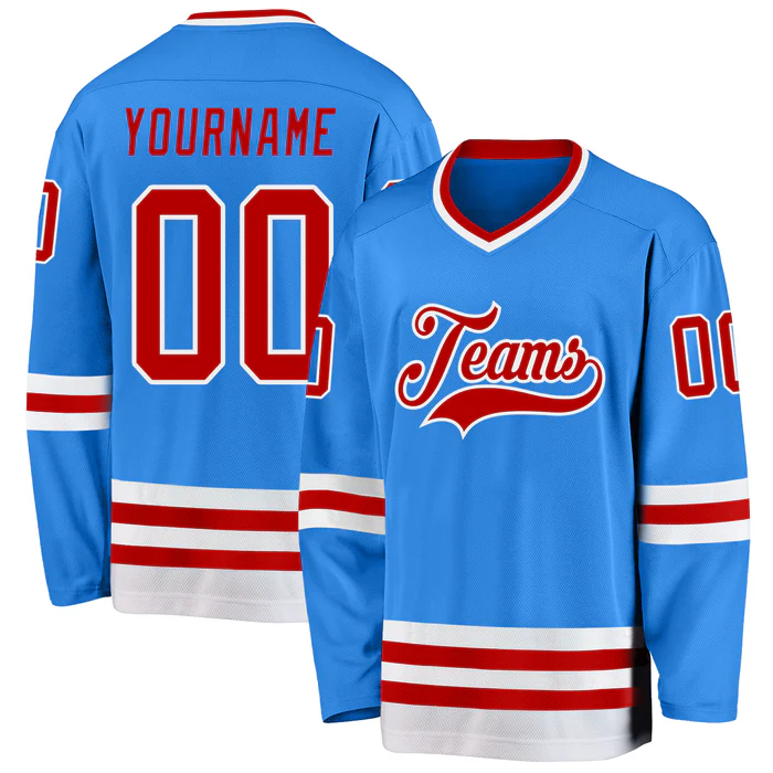 Custom Ice Hockey Team Jersey Stitched Printed Hockey Design with Stitched Printed Name Number Team Logo for Men Women Youth Kids