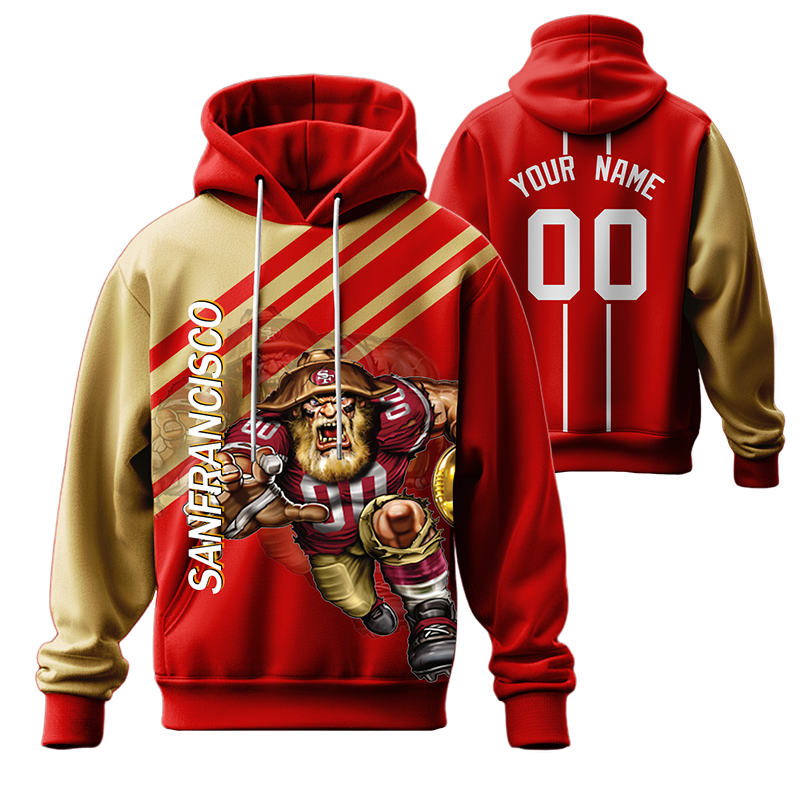 Custom Printed Sweatshirt with Custom Text and Logo Printed Design for Coaches and Players