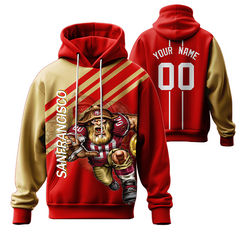 Custom Printed Sweatshirt with Custom Text and Logo Printed Design for Coaches and Players