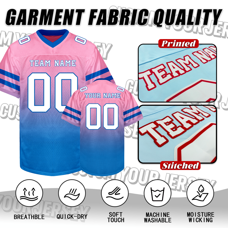Custom Football Uniform Stitched Printed for Mothers Day Gift