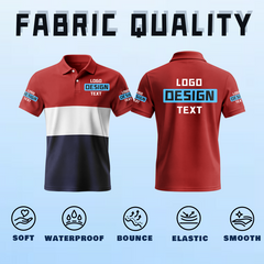 Custom Printed Polo Work Uniform with Custom Printed Logo Name Text for Staff Team Events