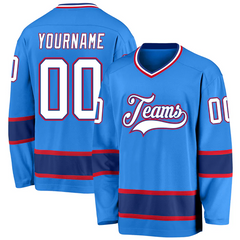 Personalized Hockey Jersey for Ice Hockey Game with Stitched Printed Name Number Logo for Team Uniforms