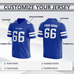 Personalized Team Football Jersey with Front Team Name and Back Number for College Team