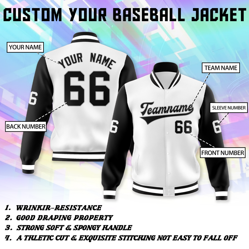 Custom Bomber Jacket with Custom Printed and Embroidered Logo Name Text for Staff Team Events