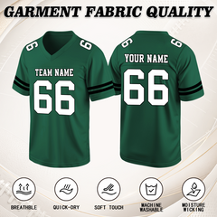 Loose Fit Personalized Team Football Jersey with Team Name and Player Number