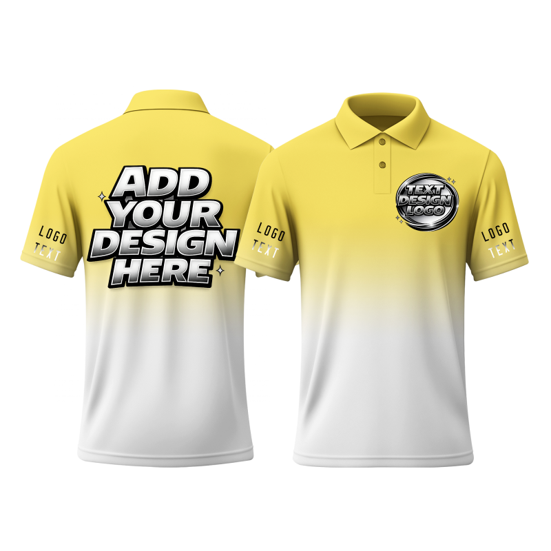 Personalized Printed Polo Uniform with Custom Printed Logo Name Text for Staff Team Events
