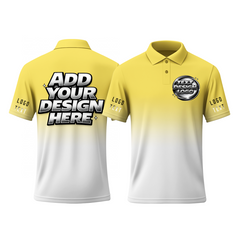 Personalized Printed Polo Uniform with Custom Printed Logo Name Text for Staff Team Events