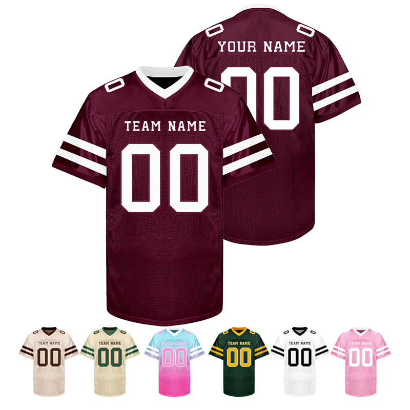 Custom Football Fan Jersey Classic Stitched Printed Name Number Logo