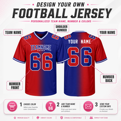 Custom Football Team Jersey with Back Name and Number Game Day Shirt