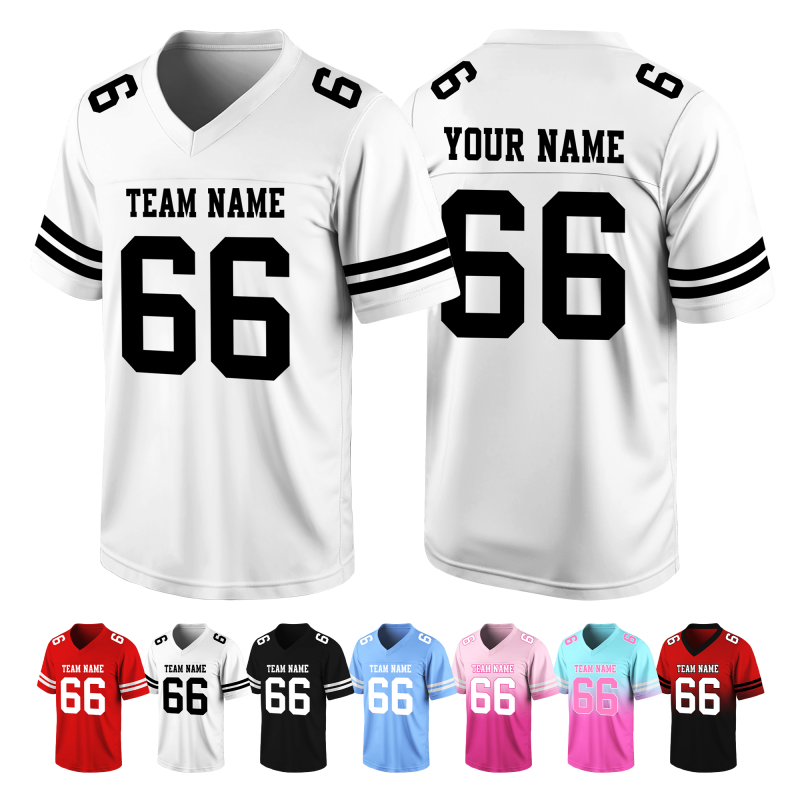 Custom Football Game Jersey with Custom Name Number