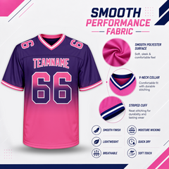 Custom Football Fan Shirt with Team Logo and Number Team Uniform