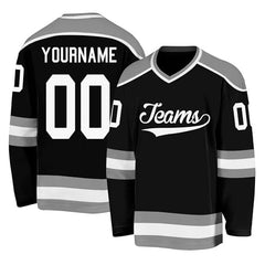 Personalized Ice Hockey Jersey with Custom Name Number Game Day Shirt with Personalized Team Name Logo Number for Adults and Kids