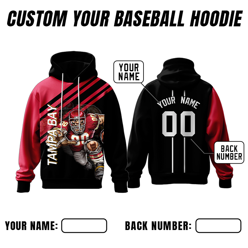 Personalized Printed Hoodie with Team Name and Logo Printed Design for Students and Teachers