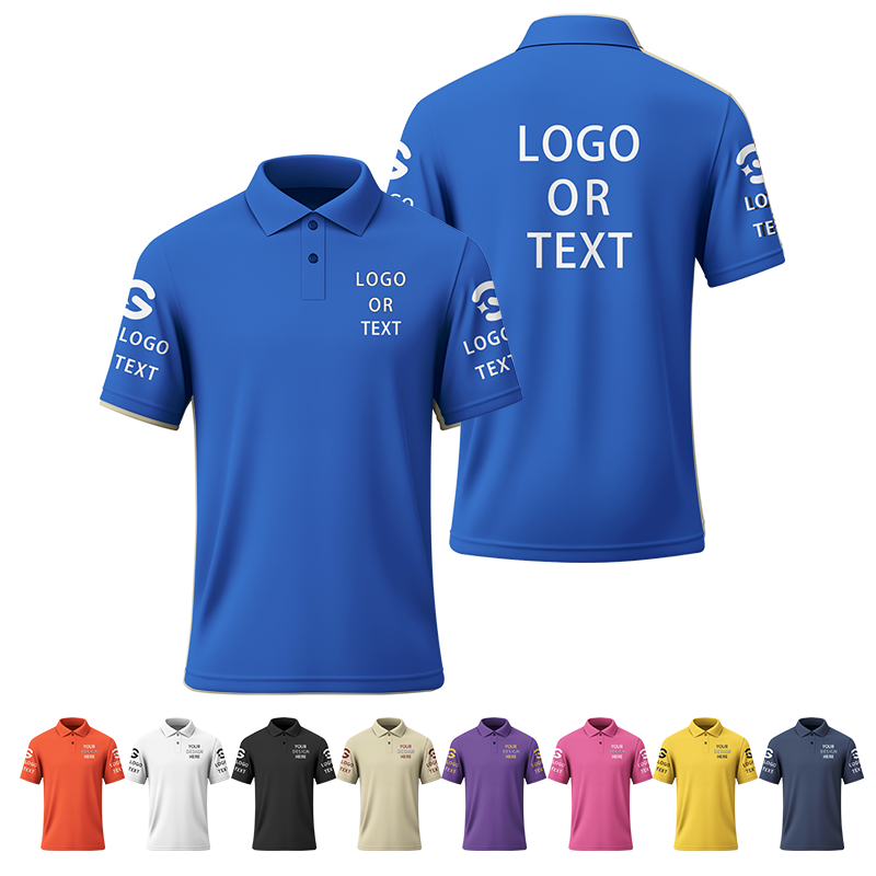 Volunteer Custom Group Printed Polo Shirt Printed Design for Business Team Uniforms