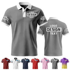 Personalized Team Printed Polo Shirt with Printed Logo Name for Men Women Youth