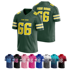 Custom American Football Jersey with Team Name and Player Number with Stitched Printed
