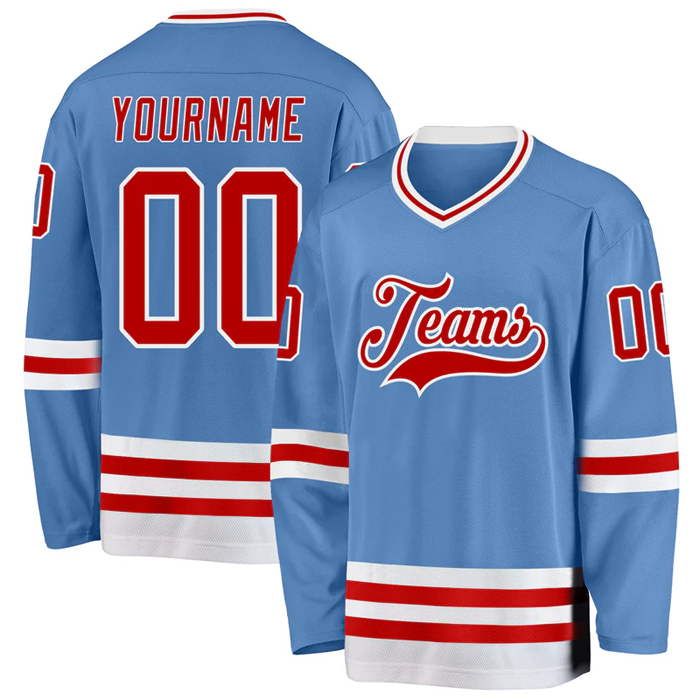 Custom Hockey Team Jersey with Personalized Name Number for Community Teams with Personalized Name Number Logo for Teams Players and Fans