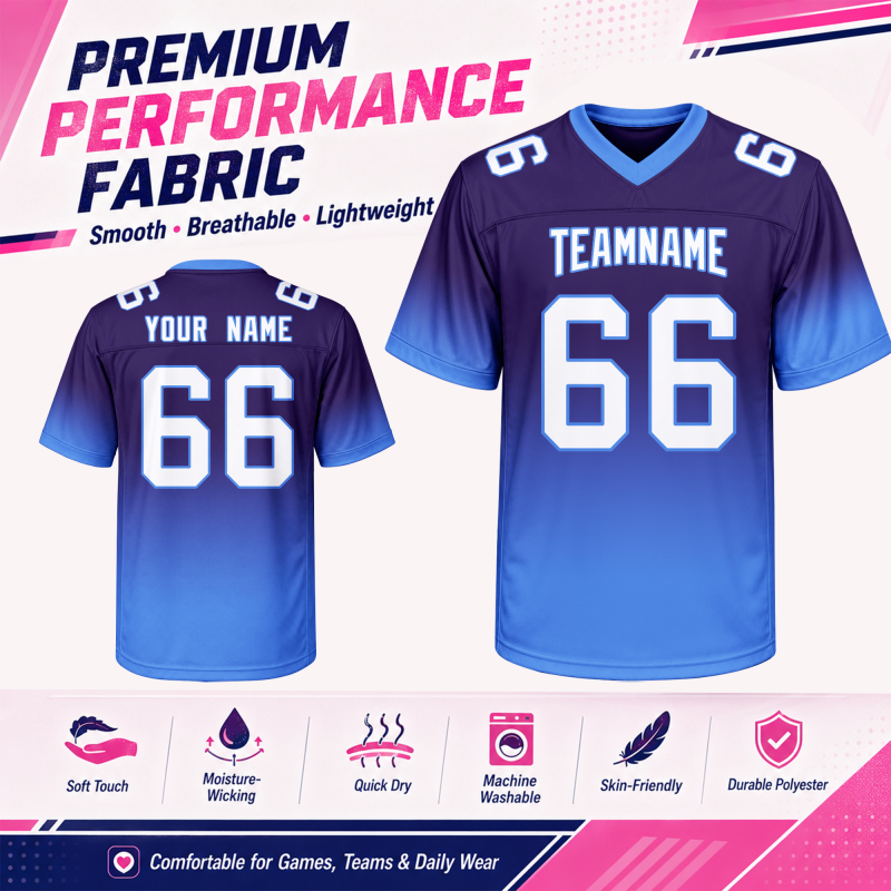 Custom Youth Football Jersey with Team Name and Player Number Team Uniform