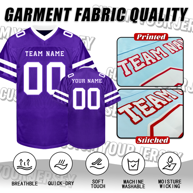 Custom Football Fan Shirt with Back Name and Number Football Gift