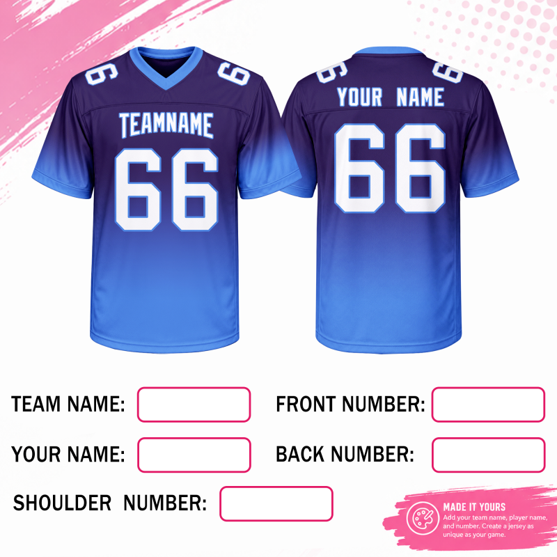 Custom Youth Football Jersey with Team Name and Player Number Team Uniform