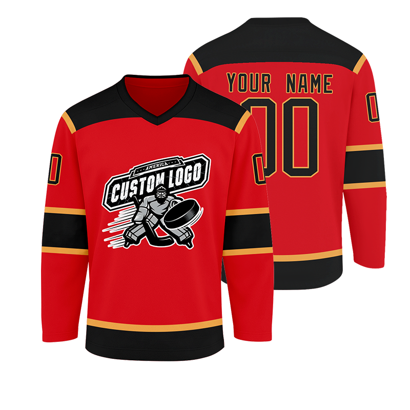 Personalized Hockey Jersey with Custom Front and Back Fan Gift with Custom Names Numbers Logos for Rink Events and Team Photos