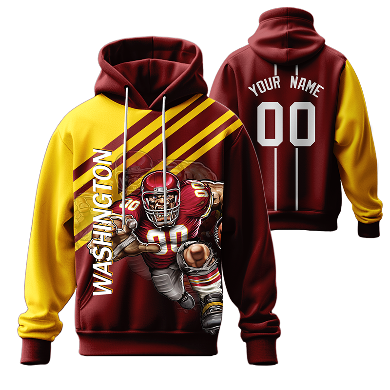 Custom Printed Hoodie with Front Logo and Sleeve Text for Company Team School Event Gifts