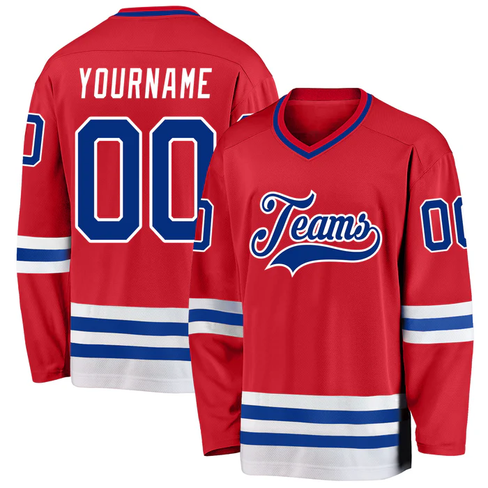Personalized Hockey Team Jersey with Custom Front and Back Stitched Printed Team Logo for Teams Players Fans Men Women Youth Kids