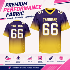 Lightweight Personalized Team Football Jersey Stitched Printed Team Customization