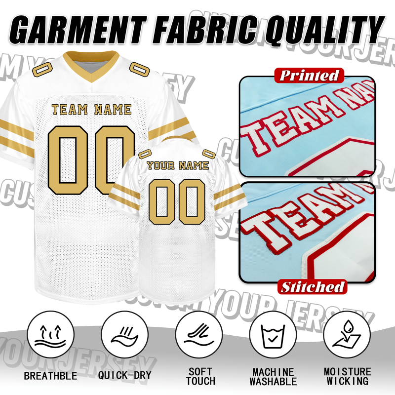 Custom Team Football Uniform with Personalized Name Number for Community Teams